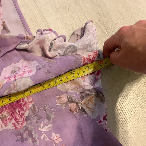 NWT Sundance Women's Floral Gathered Lilacs Dress lavender ruffles size X-LARGE - Picture 10 of 11